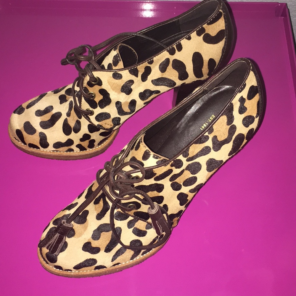 Leopard print Coach heels